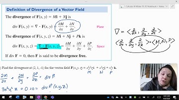 Vector Fields #3 Divergence and Curl