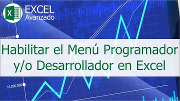 Habilitar el Menú Programador y/o Desarrollador en Excel