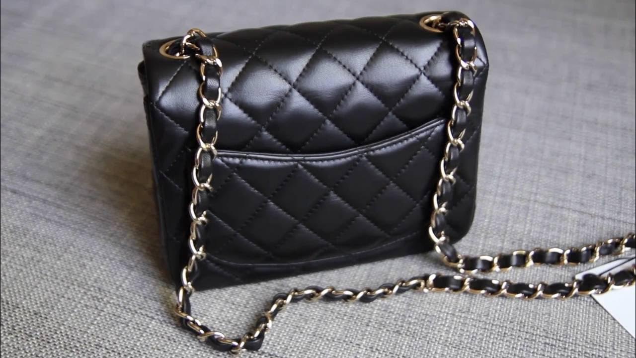 Chanel Black Square Mini Flap Unboxing 