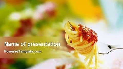 Italian Food PowerPoint Template by PoweredTemplate.com