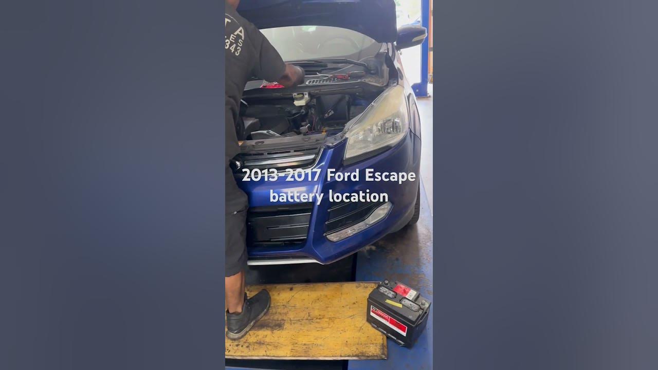 2013-2017 Ford Escape battery location - YouTube