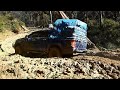 Ford Ranger and Mitsubishi Strada Triton Double Cab Trucks In Mud and Climb Route - 4WD Tough Tracks