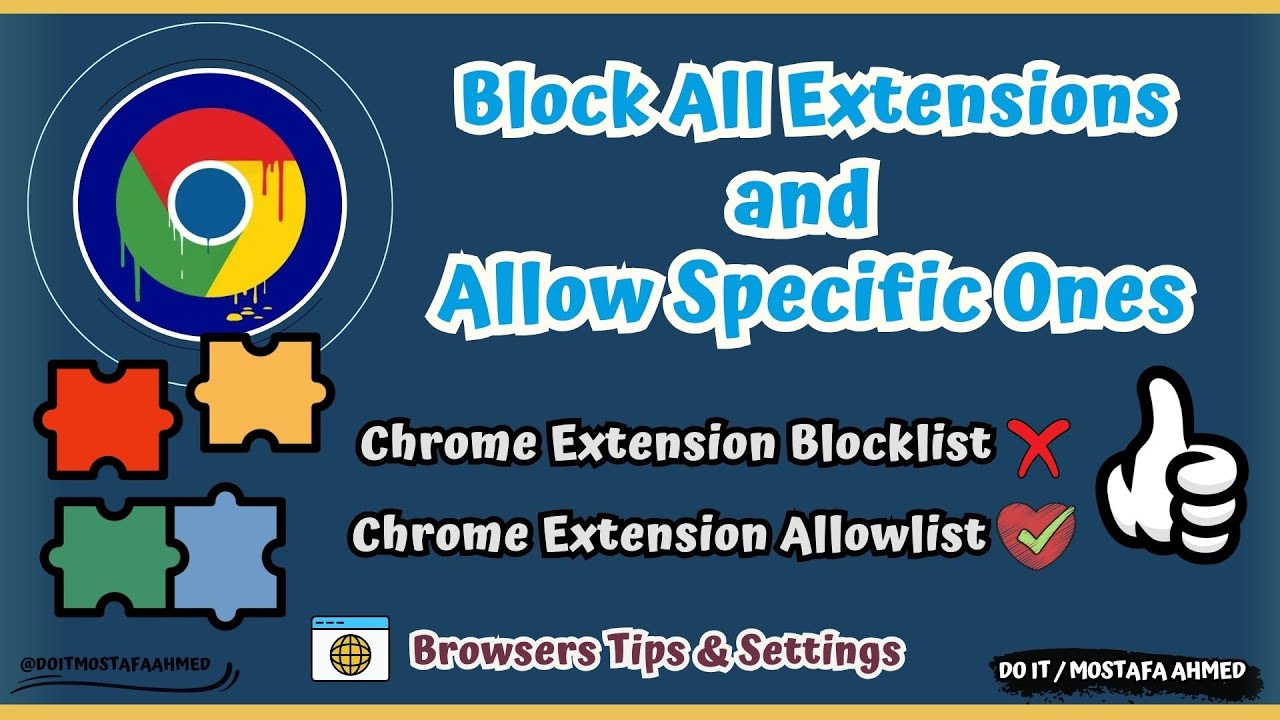 Блокируйте все расширения Chrome и разрешайте только доверенные расширения | Политики Google Chro...