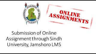 Online Assignment Submission of University of Sindh, Jamshoro through LMS screenshot 5