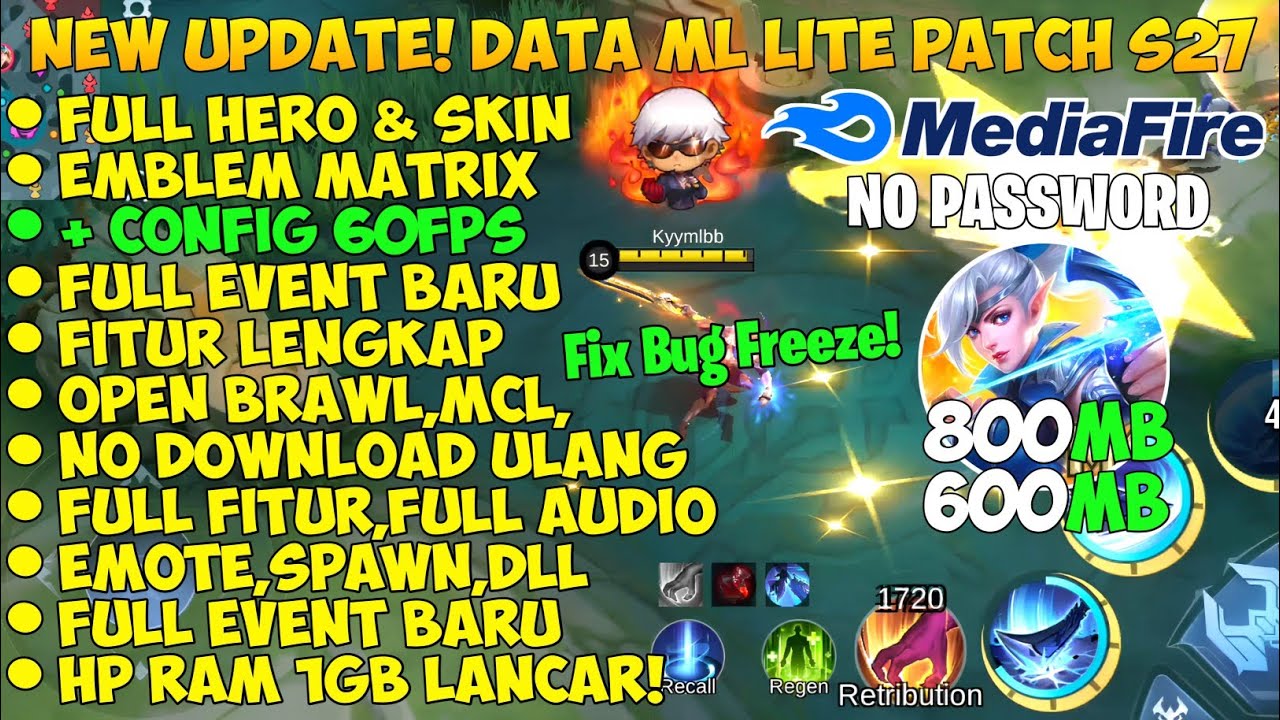 Data ML Lite Full Event 800MB,600MB S27 Terbaru | ML Lite | Cara ...