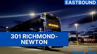 Timelapse TransLink 301 Richmond-Brighouse to Newton Exchange in 3 Minutes