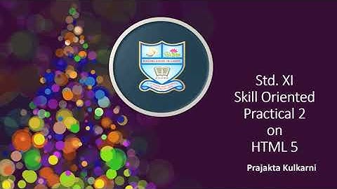STD XI   SOP2 HTML5