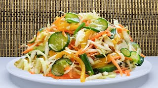 I eat this coleslaw for dinner every day and lose weight without dieting! healthy recipes / #dtrin