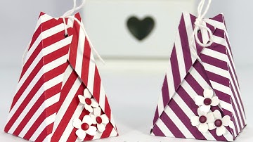 Easy Triangular Treat Box Tutorial