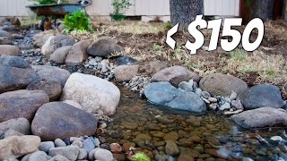 This SIMPLE Creek Water Feature DIY  How to Build a natural looking Stream!