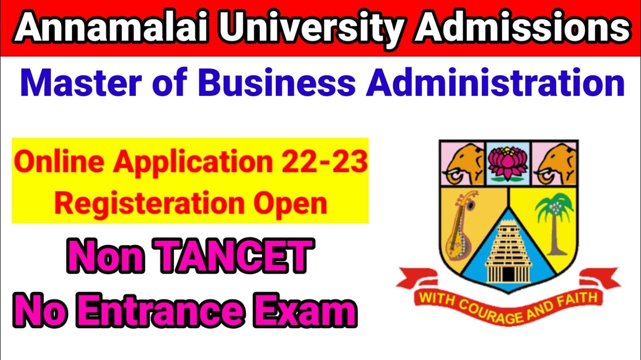 Annamalai University Admissions 2022