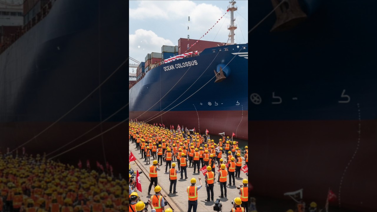 Massive Ship Launch into the Ocean 🌊🚢 | Most Satisfying Ship Launch Ever.