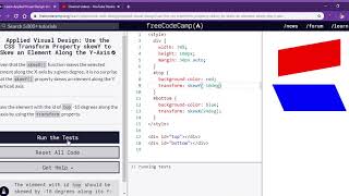 Learn Applied Visual Design  Use the CSS Transform Property skewY to Skew an Element Along the Y Axi
