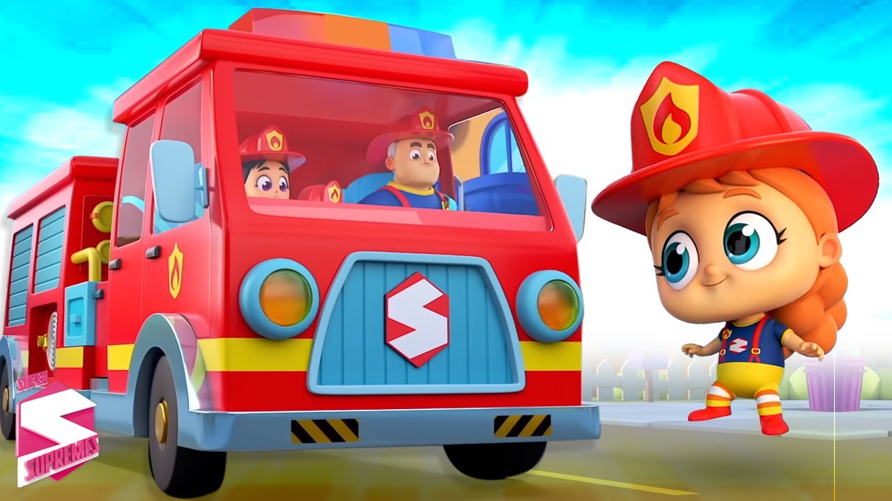 ⁣Gros camion de pompiers rouge | Comptines bébé | Dessins animés | Kids Tv Française | Préscolaires