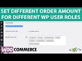 How to set different order amount limit for different wordpress user roles in woocommerce