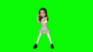 3D Animation Girl Dance Green Screen Video