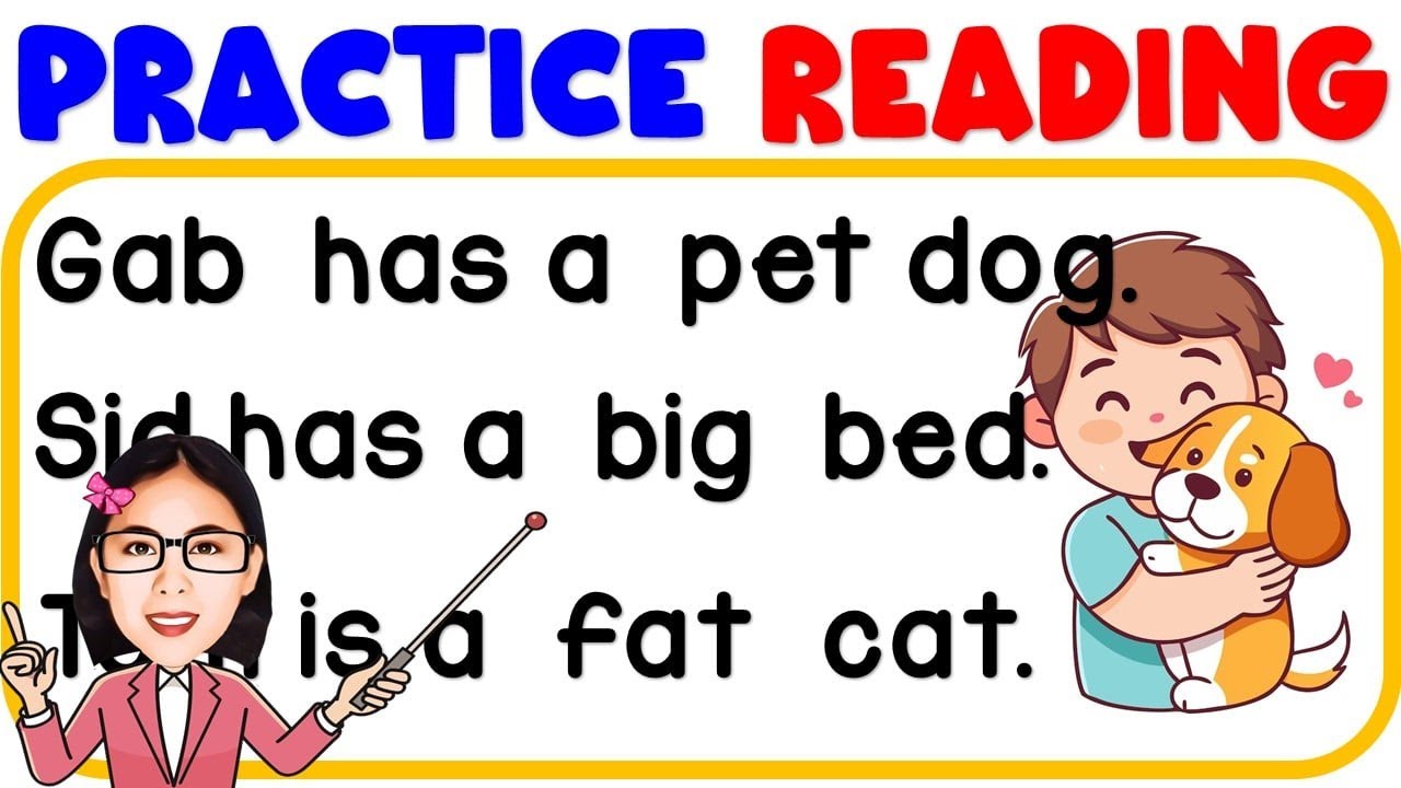 CVC SENTENCES | LEARN TO READ | PRACTICE READING | TUTORIAL FOR KIDS ...