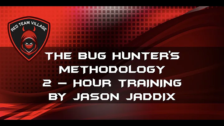 The Bug Hunter's Methodology Full 2-hour Training ...
