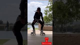 Spread Eagle On Inline Skates - Still Trying to Learn it #skate #rollerskating #skating