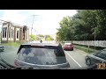 Front and rear dashcam of multi-vehicle accident