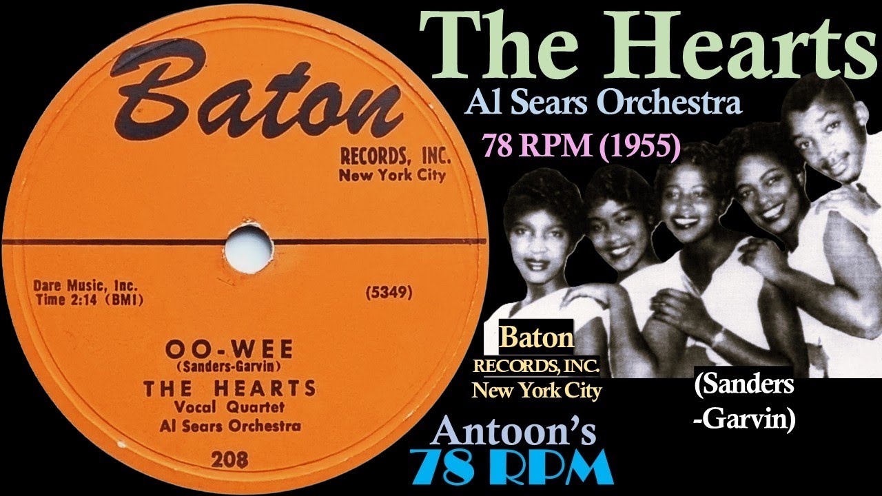 洋楽64 HEART ハート The Hearts | Oo-Wee | Baton 78 rpm | 1955 USA - YouTube