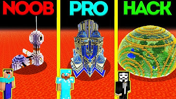 Minecraft Battle: NOOB vs PRO vs HACKER: SUN BASE CHALLENGE / Animation