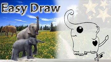 how to draw a baby elephant | easy drawing for kids | how to draw | art for kids hub