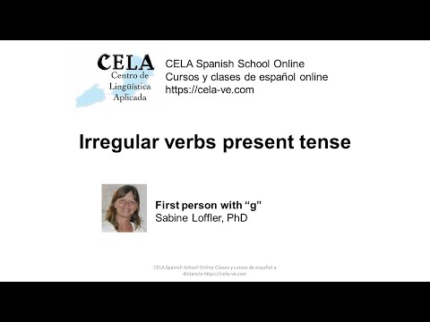 Spanish irregular verbs with g in the first person