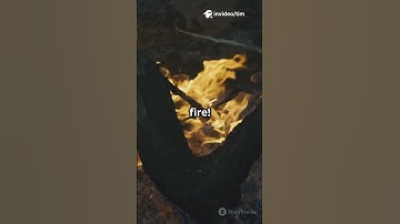How to Make FIRE with ICE? 🧊 (Survival Science Hack!)#scienceshorts #facts #bytesizedfacts #physics
