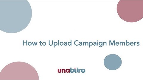 How to upload campaign members from a csv file