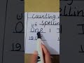 Counting with spellings #learning#EFAschoolsystem #shortfeeds