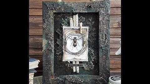 Step-by-step tutorial Altered reverse canvas "Specimen 2013"