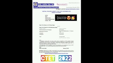 MY CTET RESULT#Qualified#firstattempt#new#shorts#reels #viral#trending #latest #ctet#ctetresult2022