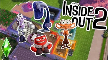 Building in the Sims 4 Every Room Is A different Inside Out 2 Character