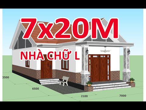 GỢI Ý MẪU NHÀ CẤP 4 CHỮ L 7x20M 3 PHÒNG NGỦ ĐẸP | KIẾN TRÚC NHÀ VIỆT