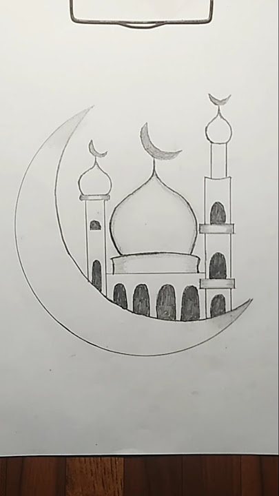 Easy mosque drawing|Islamic masjid drawing #shorts #yt shorts