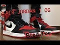 NIKE AIR JORDAN 1 HIGH OG "Bred Toe" review & on feet!!