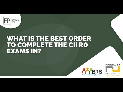 what is the best order to complete the CII R0 exams in?