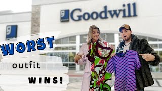 Thrift shopping CHALLENGE | We picked each others outfits😳