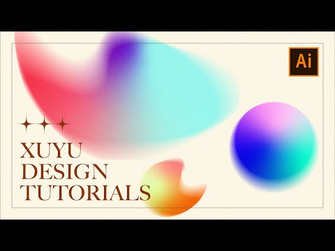 🔋Radial Blur And Freeform Gradient With Adobe Illustrator || XUYU Design Tutorials For Beginner
