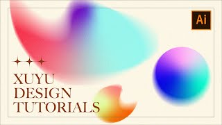 🔋Radial Blur And Freeform Gradient With Adobe Illustrator || XUYU Design Tutorials For Beginner screenshot 5