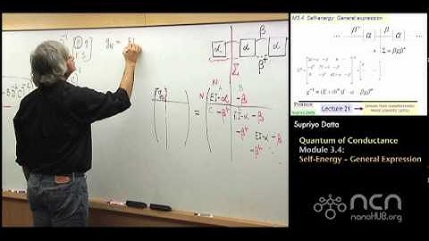 nanoHUB-U Fundamentals of Nanoelectronics II: M3.4 Quantum of Conductance - Self-Energy