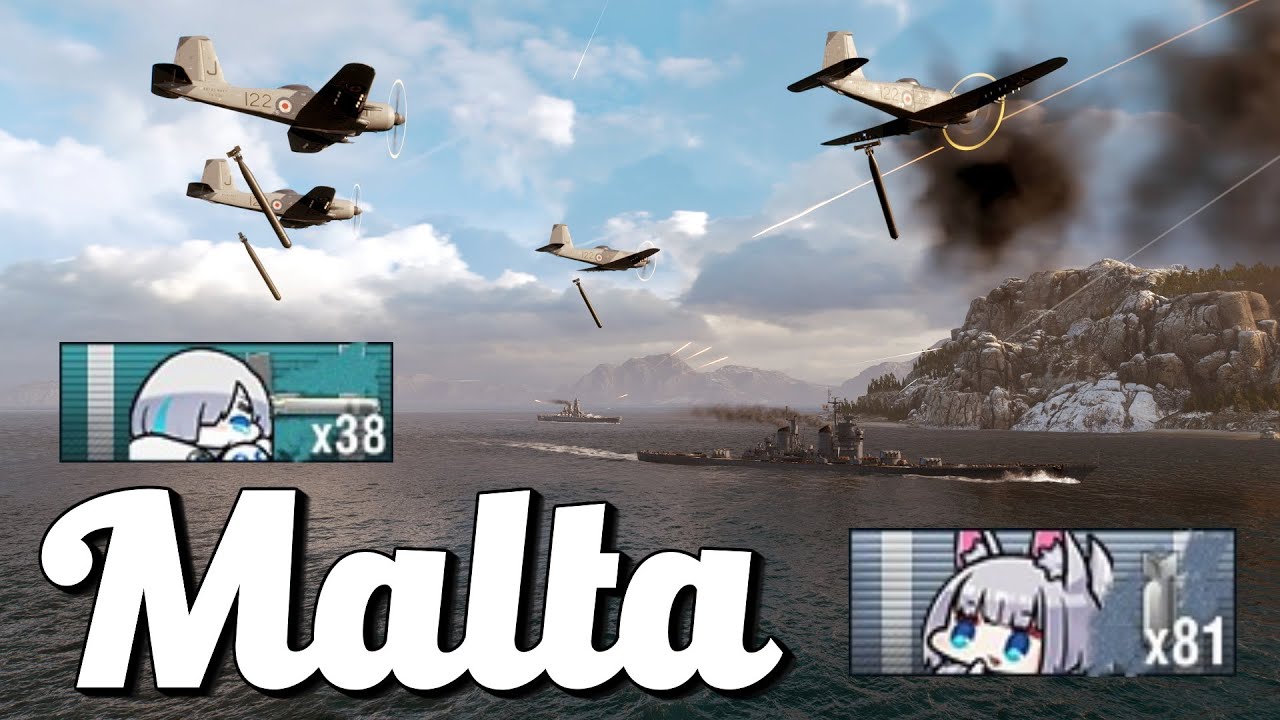WOWS *new* Malta Destroy enemies - YouTube