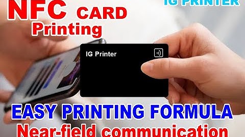 NFC CARD - EASY PRINTING FORMULA - Near-field communication - IG PRINTER