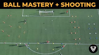 Ball Mastery + Shooting Game | Soccer Drills - Football Exercises
