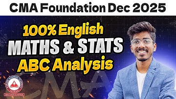 CMA Foundation Dec 2025 – Maths ABC Analysis Explained in English