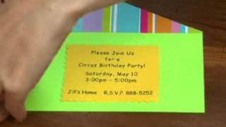 Kid's Circus Birthday Party: Invitations