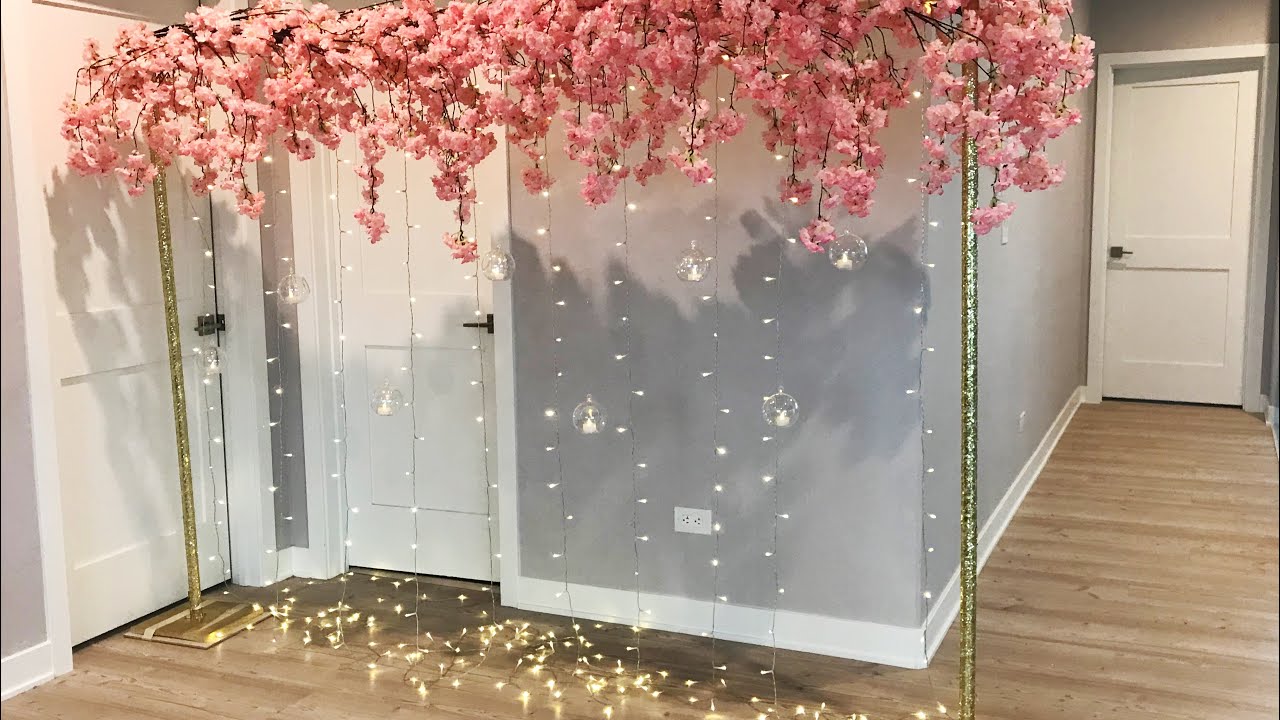 Diy Easy Backdrop Diy Cherry Blossom Backdrop Diy Wedding Decor Youtube