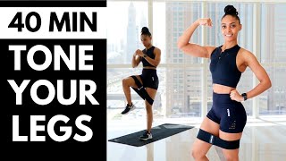 TONE YOUR LEGS | 40 min Leg, Thigh & Glute Workout (Resistance Band)