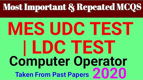 UDC test preparation | MES udc test mcqs |mes test preparation for udc | MES udc intelligence tes